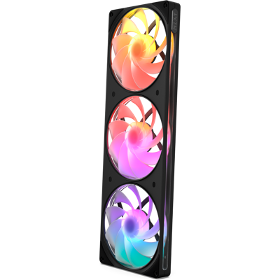 NZXT - F420 RGB Reverse Fan - 420mm Single-Frame Case Fan Unit with 3x 140mm Reverse-Blade PWM RGB Computer Case Fans - Black NZXT - F420 RGB Reverse Fan - 420mm Single-Frame Case Fan Unit with 3x 140mm Reverse-Blade PWM RGB Computer Case Fans - Black