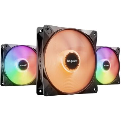 be quiet! - LIGHT WINGS LX 120mm PWM BL121 120mm ARGB LED Case Fan - Triple Pack - Black be quiet! - LIGHT WINGS LX 120mm PWM BL121 120mm ARGB LED Case Fan - Triple Pack - Black