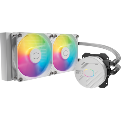 Cooler Master - MasterLiquid 240L Core AIO, ARGB Sync, AMD AM5/AM4, Intel LGA 1851/1700/1200 - White Cooler Master - MasterLiquid 240L Core AIO, ARGB Sync, AMD AM5/AM4, Intel LGA 1851/1700/1200 - White