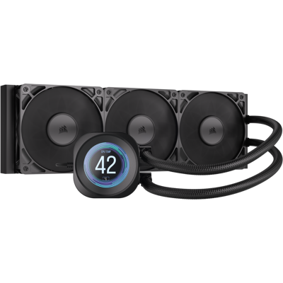 Corsair - NAUTILUS 360 RS LCD Liquid CPU Cooler - Black Corsair - NAUTILUS 360 RS LCD Liquid CPU Cooler - Black