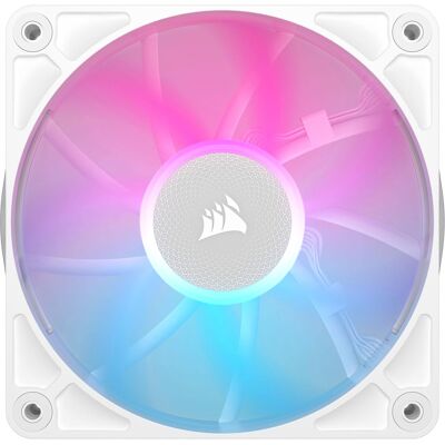 Corsair - iCUE LINK RX120 RGB 120mm PWM Computer Case Fan Expansion Fan - White Corsair - iCUE LINK RX120 RGB 120mm PWM Computer Case Fan Expansion Fan - White