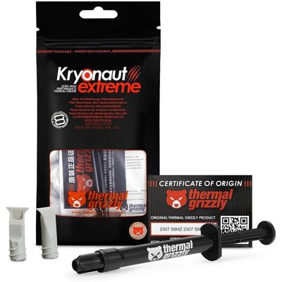 Thermal Grizzly - TG-KE-002-R Kryonaut Extreme Thermal Paste, 2g Thermal Grizzly - TG-KE-002-R Kryonaut Extreme Thermal Paste, 2g