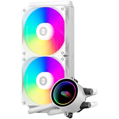PCCOOLER - DA240 ARGB WH CPU Liquid Cooler with 120mm PWM ARGB FAN - White PCCOOLER - DA240 ARGB WH CPU Liquid Cooler with 120mm PWM ARGB FAN - White