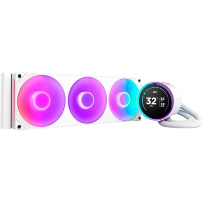 NZXT - Kraken Elite RGB 360mm 2024 Radiator (1x Single-Frame RGB Core Fan) Liquid Cooler with 2.72" 60FPS Display - White NZXT - Kraken Elite RGB 360mm 2024 Radiator (1x Single-Frame RGB Core Fan) Liquid Cooler with 2.72" 60FPS Display - White