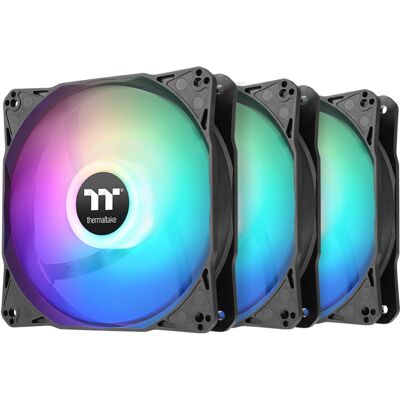 Thermaltake - LE120 ARGB Sync 120mm PWM Computer Case Cooling Fan (3-Pack) - Black Thermaltake - LE120 ARGB Sync 120mm PWM Computer Case Cooling Fan (3-Pack) - Black