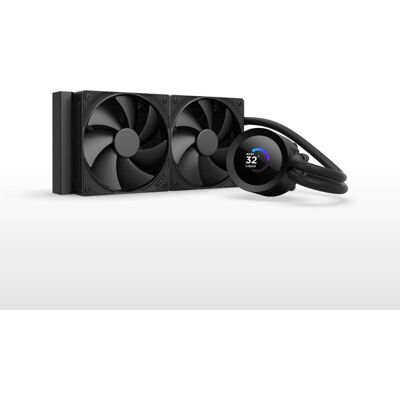 NZXT - Kraken Plus 240mm Radiator CPU Liquid Cooler (2 x 120mm F120P Fans) with 1.54" Square LCD - Black NZXT - Kraken Plus 240mm Radiator CPU Liquid Cooler (2 x 120mm F120P Fans) with 1.54" Square LCD - Black