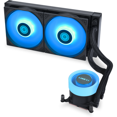 Lian-Li - Galahad II Lite 240mm AIO CPU Cooler, Fans, ARGB Pump, Low Noise, Switchable Lid (GA2L24RB) - RGB Lian-Li - Galahad II Lite 240mm AIO CPU Cooler, Fans, ARGB Pump, Low Noise, Switchable Lid (GA2L24RB) - RGB