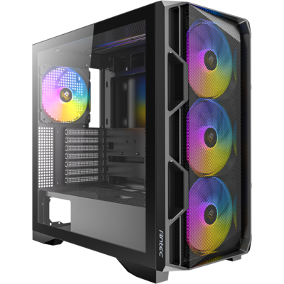 Antec - AX1000 ARGB, 4 x 140mm ARGB PWM Fans Included, ARGB PWM Fan Controller, 360mm Radiator Support, Mid-Tower ATX PC Case - Black Antec - AX1000 ARGB, 4 x 140mm ARGB PWM Fans Included, ARGB PWM Fan Controller, 360mm Radiator Support, Mid-Tower ATX PC Case - Black