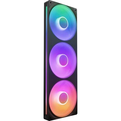 NZXT - F360 RGB Core - 360mm Single-Frame Case Fan Unit with 3 x 120mm RGB Fans and Fluid Dynamic Bearings - Black NZXT - F360 RGB Core - 360mm Single-Frame Case Fan Unit with 3 x 120mm RGB Fans and Fluid Dynamic Bearings - Black