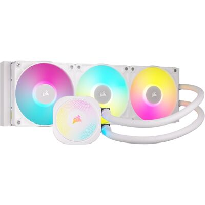 Corsair - iCUE LINK TITAN 360 RX Liquid CPU Cooler with RGB Lighting - White Corsair - iCUE LINK TITAN 360 RX Liquid CPU Cooler with RGB Lighting - White