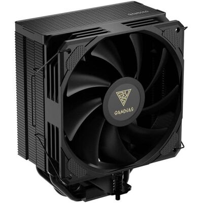GAMDIAS - Boreas E2-410 CPU Cooler, 4 Cu Pipes, 120mm PWM Fan, Supports LGA/AM Sockets - Black GAMDIAS - Boreas E2-410 CPU Cooler, 4 Cu Pipes, 120mm PWM Fan, Supports LGA/AM Sockets - Black