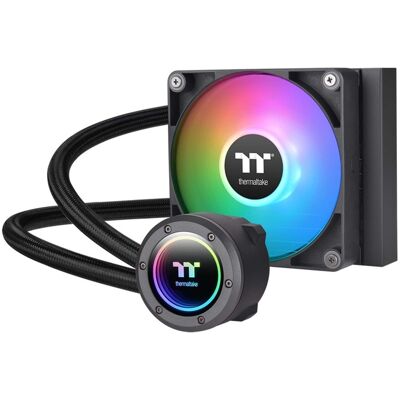 Thermaltake - TH120 ARGB Sync V2 120mm Radiator AIO CPU Liquid Cooler with Mirror Rotating Cap Design - Black Thermaltake - TH120 ARGB Sync V2 120mm Radiator AIO CPU Liquid Cooler with Mirror Rotating Cap Design - Black