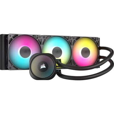Corsair - NAUTILUS 360 ARGB Liquid CPU Cooler with RS120 ARGB Fans - Black Corsair - NAUTILUS 360 ARGB Liquid CPU Cooler with RS120 ARGB Fans - Black