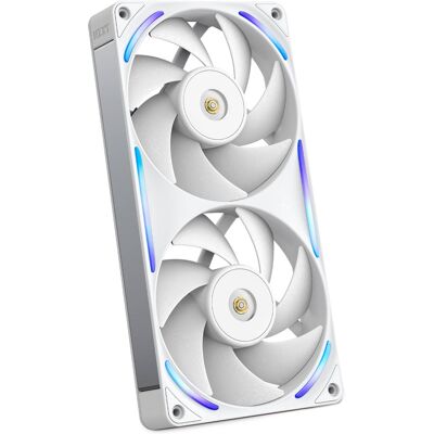 NZXT - NZXT-F240X Performance Fan - 240mm Single-Frame Case Fan w/ 2 x 120mm PWM RGB Computer Case Fans with LCP Frame & Blades - White NZXT - NZXT-F240X Performance Fan - 240mm Single-Frame Case Fan w/ 2 x 120mm PWM RGB Computer Case Fans with LCP Frame & Blades - White