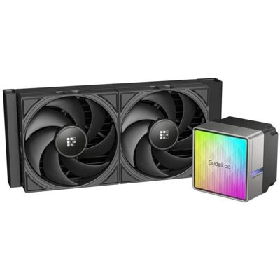 Sudokoo - NEXAURA 240 Liquid Cooler, 240mm, PWM Pump, 2500-3600RPM, Diamond Glow ARGB Pump Head, Fluid Dynamic Bearing Fans - Black Sudokoo - NEXAURA 240 Liquid Cooler, 240mm, PWM Pump, 2500-3600RPM, Diamond Glow ARGB Pump Head, Fluid Dynamic Bearing Fans - Black