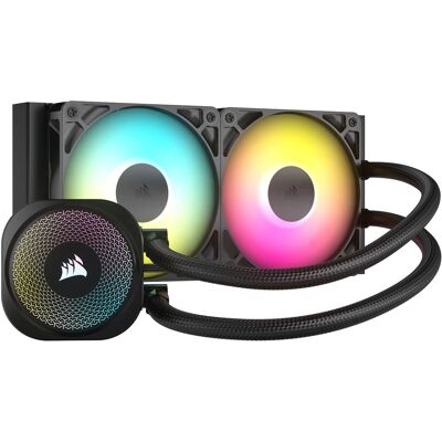 Corsair - NAUTILUS 240 ARGB Liquid CPU Cooler with RS120 ARGB Fans - Black Corsair - NAUTILUS 240 ARGB Liquid CPU Cooler with RS120 ARGB Fans - Black