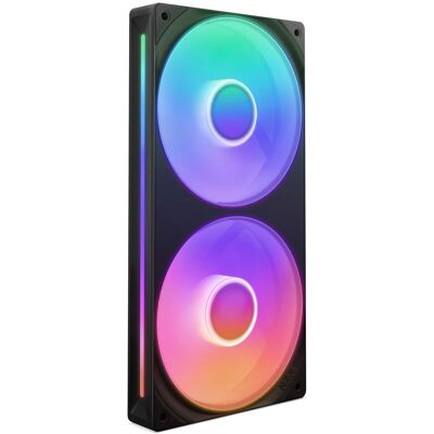NZXT - F240 RGB Core - 240mm Single-Frame Case Fan Unit with 2 x 120mm RGB Fans and Fluid Dynamic Bearings - Black NZXT - F240 RGB Core - 240mm Single-Frame Case Fan Unit with 2 x 120mm RGB Fans and Fluid Dynamic Bearings - Black