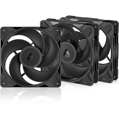 Arctic - P14 Pro Reverse 140mm Case Fan fluid dynamic bearing max 2650 RPM PWM regulated Pack of 3 - Black Arctic - P14 Pro Reverse 140mm Case Fan fluid dynamic bearing max 2650 RPM PWM regulated Pack of 3 - Black