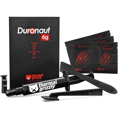 Thermal Grizzly - Duronaut 6g High-Performance Thermal Paste for CPU, GPU, PS4, PS5, with 12 Cleaning Wipes 6 Wet & 6 Dry Thermal Grizzly - Duronaut 6g High-Performance Thermal Paste for CPU, GPU, PS4, PS5, with 12 Cleaning Wipes 6 Wet & 6 Dry