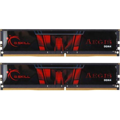 G.SKILL - Aegis 32GB (2 x 16GB) 288-Pin PC RAM DDR4 2666 (PC4 21300) Desktop Memory Model F4-2666C19D-32GIS - Black/Red G.SKILL - Aegis 32GB (2 x 16GB) 288-Pin PC RAM DDR4 2666 (PC4 21300) Desktop Memory Model F4-2666C19D-32GIS - Black/Red