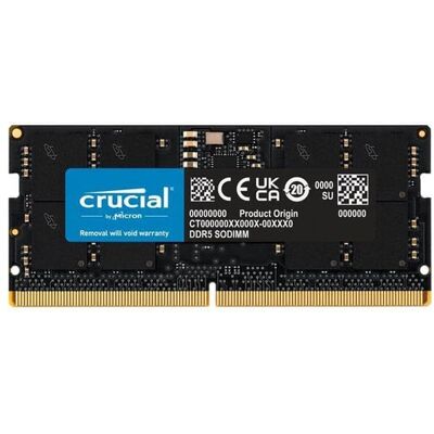 Crucial - 32GB 262-Pin DDR5 SO-DIMM DDR5 5600 Laptop Memory Model CT32G56C46S5 - Black Crucial - 32GB 262-Pin DDR5 SO-DIMM DDR5 5600 Laptop Memory Model CT32G56C46S5 - Black