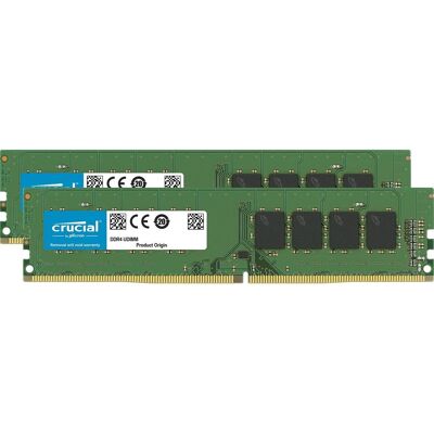 Crucial - 16GB (2 x 8GB) 288-Pin PC RAM DDR4 3200 (PC4 25600) Desktop Memory Model CT2K8G4DFRA32A - Green Crucial - 16GB (2 x 8GB) 288-Pin PC RAM DDR4 3200 (PC4 25600) Desktop Memory Model CT2K8G4DFRA32A - Green