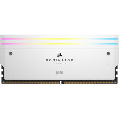 Corsair - Dominator Titanium 64GB (2 x 32GB) DDR5 6400 (PC5 51200) Desktop Memory Model CMP64GX5M2B6400C32W - White Corsair - Dominator Titanium 64GB (2 x 32GB) DDR5 6400 (PC5 51200) Desktop Memory Model CMP64GX5M2B6400C32W - White