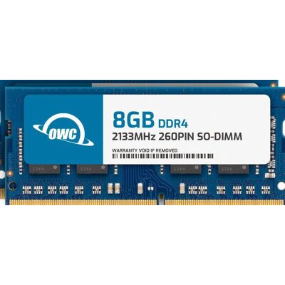 OWC - 16GB (2x8GB) DDR4 2133MHZ PC4-17000 CL15 2RX8 Non-ECC SODIMM 1.2V 260-pin Laptop Notebook Memory RAM Upgrade Module - Black Chips OWC - 16GB (2x8GB) DDR4 2133MHZ PC4-17000 CL15 2RX8 Non-ECC SODIMM 1.2V 260-pin Laptop Notebook Memory RAM Upgrade Module - Black Chips