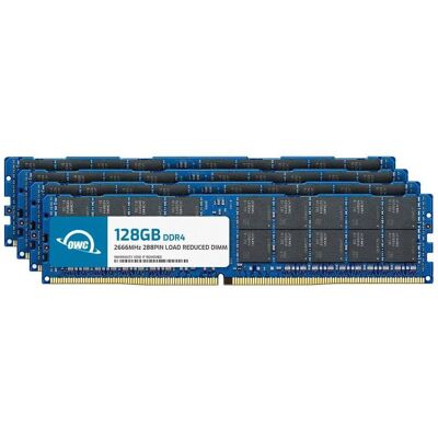 OWC - 512GB (4x128GB) DDR4 2666MHz PC4-21300 CL19 4RX4 ECC Load Reduced LRDIMM 1.2V 288-pin Memory RAM Upgrade for Server - Black Chips OWC - 512GB (4x128GB) DDR4 2666MHz PC4-21300 CL19 4RX4 ECC Load Reduced LRDIMM 1.2V 288-pin Memory RAM Upgrade for Server - Black Chips