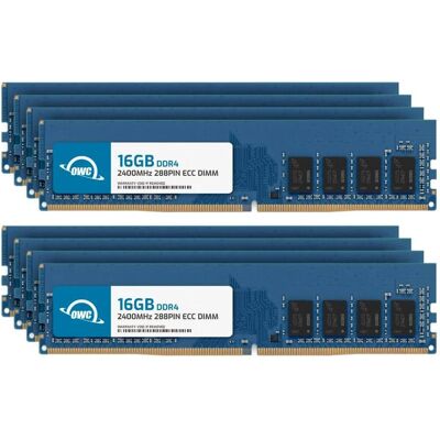 OWC - 128GB (8x16GB) DDR4 2400MHZ PC4-19200 CL17 2RX8 ECC Unbuffered UDIMM 1.2V 288-pin Workstation Server Memory RAM - Black Chips OWC - 128GB (8x16GB) DDR4 2400MHZ PC4-19200 CL17 2RX8 ECC Unbuffered UDIMM 1.2V 288-pin Workstation Server Memory RAM - Black Chips
