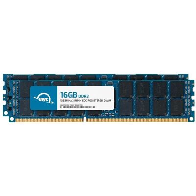 OWC - 32GB (2x16GB) DDR3L 1333MHz 2Rx4 CL9 ECC Registered 240-pin RDIMM Memory RAM for Workstations, Servers, NAS Systems - Black Chips OWC - 32GB (2x16GB) DDR3L 1333MHz 2Rx4 CL9 ECC Registered 240-pin RDIMM Memory RAM for Workstations, Servers, NAS Systems - Black Chips