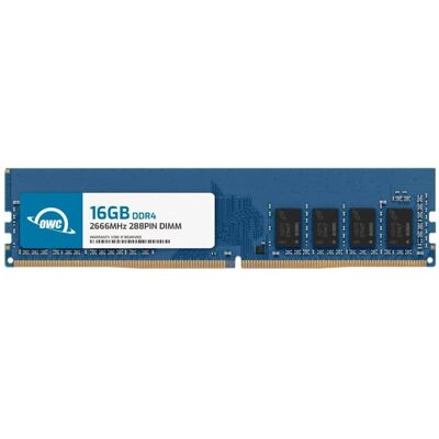 OWC - 16GB DDR4 2666MHz PC4-21300 CL19 1.2V 288-Pin Non-ECC UDIMM Memory RAM Compatible with Dell G5 5090 - Black Chips OWC - 16GB DDR4 2666MHz PC4-21300 CL19 1.2V 288-Pin Non-ECC UDIMM Memory RAM Compatible with Dell G5 5090 - Black Chips