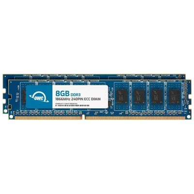 OWC - 16GB (2x8GB) DDR3L 1866MHz 2Rx8 CL13 ECC Unbuffered 240-pin DIMM Memory RAM for Workstations, Servers, NAS Systems - Black Chips OWC - 16GB (2x8GB) DDR3L 1866MHz 2Rx8 CL13 ECC Unbuffered 240-pin DIMM Memory RAM for Workstations, Servers, NAS Systems - Black Chips
