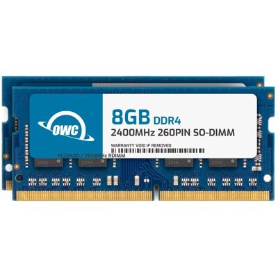 OWC - 16GB (2x8GB) PC4-19200 DDR4 2400MHz 260pin SO-DIMMs Memory Ram Upgrade Compatible with Select Mac Models OWC - 16GB (2x8GB) PC4-19200 DDR4 2400MHz 260pin SO-DIMMs Memory Ram Upgrade Compatible with Select Mac Models