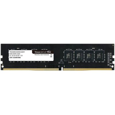 Team Group - Team Elite 8GB 288-Pin PC RAM DDR4 3200 (PC4 25600) Desktop Memory Model TED48G3200C2201 - Black Team Group - Team Elite 8GB 288-Pin PC RAM DDR4 3200 (PC4 25600) Desktop Memory Model TED48G3200C2201 - Black