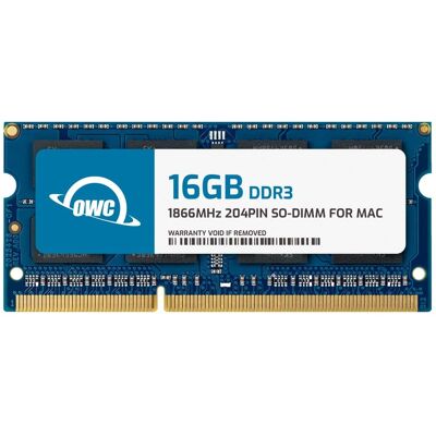 OWC - 16GB PC3L-14900 DDR3L 1866MHz SO-DIMM Memory RAM Upgrade Compatible with Select Mac Models OWC - 16GB PC3L-14900 DDR3L 1866MHz SO-DIMM Memory RAM Upgrade Compatible with Select Mac Models