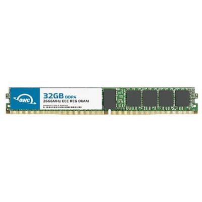 OWC - 32GB DDR4 2666MHz 2Rx4 CL19 ECC Registered VLP 288-pin RDIMM Memory RAM for Workstations, Servers, and NAS Systems - Black Chips OWC - 32GB DDR4 2666MHz 2Rx4 CL19 ECC Registered VLP 288-pin RDIMM Memory RAM for Workstations, Servers, and NAS Systems - Black Chips