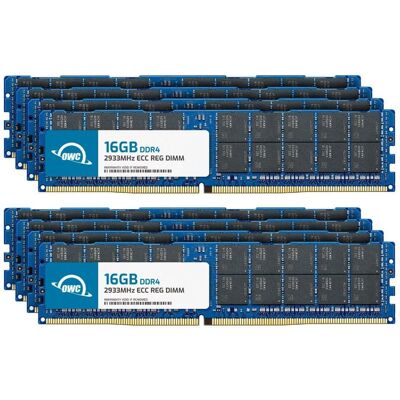 OWC - 128GB (8x16GB) DDR4 2933MHz PC4-23400 CL21 2RX4 ECC Registered RDIMM 1.2V 288-pin Memory RAM Upgrade for Server - Black Chips OWC - 128GB (8x16GB) DDR4 2933MHz PC4-23400 CL21 2RX4 ECC Registered RDIMM 1.2V 288-pin Memory RAM Upgrade for Server - Black Chips