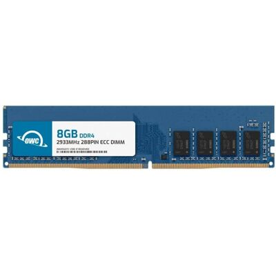 OWC - 8GB DDR4 2933MHz PC4-23400 CL21 1RX8 ECC Unbuffered UDIMM 1.2V 288-pin Workstation Server Memory RAM - Black Chips OWC - 8GB DDR4 2933MHz PC4-23400 CL21 1RX8 ECC Unbuffered UDIMM 1.2V 288-pin Workstation Server Memory RAM - Black Chips