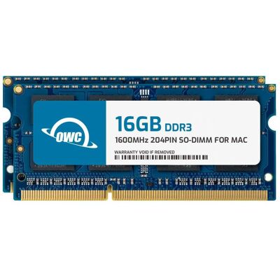 OWC - 32GB (2x16GB) 1600MHz DDR3L SO-DIMM PC3L-12800 204Pin CL9 Memory RAM Upgrade Compatible with Select Mac Models OWC - 32GB (2x16GB) 1600MHz DDR3L SO-DIMM PC3L-12800 204Pin CL9 Memory RAM Upgrade Compatible with Select Mac Models