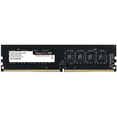 Team Group - Team Elite 16GB DDR4 3200 (PC4 25600) Desktop Memory Model TED416G3200C2201 - Black Team Group - Team Elite 16GB DDR4 3200 (PC4 25600) Desktop Memory Model TED416G3200C2201 - Black