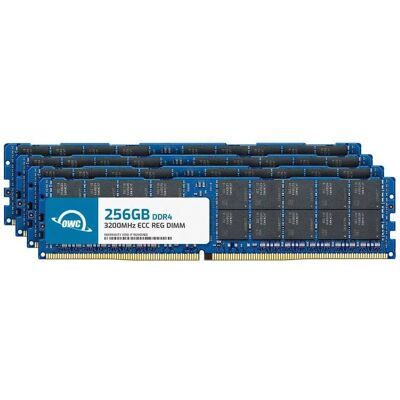 OWC - 1TB (4x256GB) DDR4 3200MHz 8Rx4 CL22 ECC Registered 288-pin RDIMM Memory RAM for Workstations, Servers, NAS Systems - Black Chips OWC - 1TB (4x256GB) DDR4 3200MHz 8Rx4 CL22 ECC Registered 288-pin RDIMM Memory RAM for Workstations, Servers, NAS Systems - Black Chips
