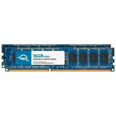 OWC - 32GB (2x16GB) DDR3L 1600 PC3L-12800 CL11 2Rx8 240-pin 1.35V Non-ECC UDIMM Memory RAM Module Kit - Black Chips OWC - 32GB (2x16GB) DDR3L 1600 PC3L-12800 CL11 2Rx8 240-pin 1.35V Non-ECC UDIMM Memory RAM Module Kit - Black Chips