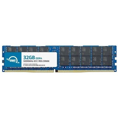 OWC - 32GB DDR4 3200MHz ECC Reg RDIMM 288-pin Server RAM (OWC3R2D42R432GB) - Black Chips OWC - 32GB DDR4 3200MHz ECC Reg RDIMM 288-pin Server RAM (OWC3R2D42R432GB) - Black Chips