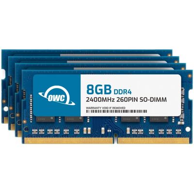 OWC - 32GB (4x8GB) 2400MHZ 260pin DDR4 SO-DIMM PC4-19200 MemoryRam Module Upgrade Compatible with Select Mac Models OWC - 32GB (4x8GB) 2400MHZ 260pin DDR4 SO-DIMM PC4-19200 MemoryRam Module Upgrade Compatible with Select Mac Models
