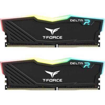Team Group - Team T-Force Delta RGB 16GB (2 x 8GB) 288-Pin PC RAM DDR4 3200 (PC4 25600) Desktop Memory Model TF3D416G3200HC16FDC01 - Black Team Group - Team T-Force Delta RGB 16GB (2 x 8GB) 288-Pin PC RAM DDR4 3200 (PC4 25600) Desktop Memory Model TF3D416G3200HC16FDC01 - Black