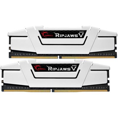 G.SKILL - Ripjaws V Series 32GB (2 x 16GB) 288-Pin PC RAM DDR4 3600 (PC4 28800) Desktop Memory Model F4-3600C18D-32GVW - White G.SKILL - Ripjaws V Series 32GB (2 x 16GB) 288-Pin PC RAM DDR4 3600 (PC4 28800) Desktop Memory Model F4-3600C18D-32GVW - White