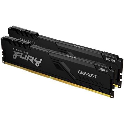 Kingston - 64GB 3600MHz DDR4 CL18 DIMM (Kit of 2) FURY Beast Desktop Memory Kingston - 64GB 3600MHz DDR4 CL18 DIMM (Kit of 2) FURY Beast Desktop Memory