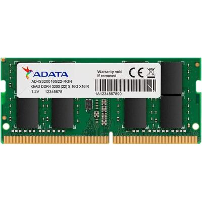 ADATA - Premier 32GB Single DDR4 3200MHz CL22 PC4-25600 260-Pin SODIMM Memory RAM Single (AD4S320032G22-SGN) - Black ADATA - Premier 32GB Single DDR4 3200MHz CL22 PC4-25600 260-Pin SODIMM Memory RAM Single (AD4S320032G22-SGN) - Black