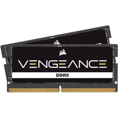Corsair - Vengeance 32GB (2 x 16GB) 262-Pin DDR5 SO-DIMM DDR5 5600 (PC5 44800) Laptop Memory Model CMSX32GX5M2A5600C48 Corsair - Vengeance 32GB (2 x 16GB) 262-Pin DDR5 SO-DIMM DDR5 5600 (PC5 44800) Laptop Memory Model CMSX32GX5M2A5600C48